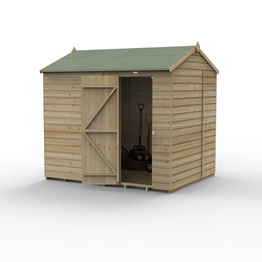 Beckwood 8×6 Reverse Apex Shed – No Windows with Installation 5013053198582 2
